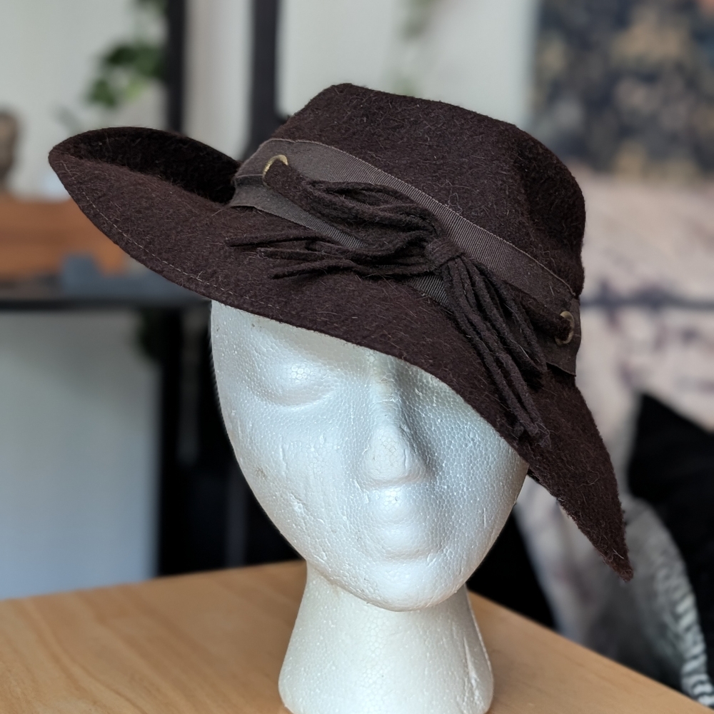 1940s Brown Wool Hat